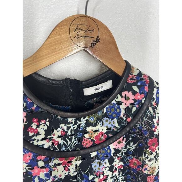 Erdem Ivana Laser cut Neoprene Dress Size 4 Floral Fit And Flare Sheer - Picture 2 of 6